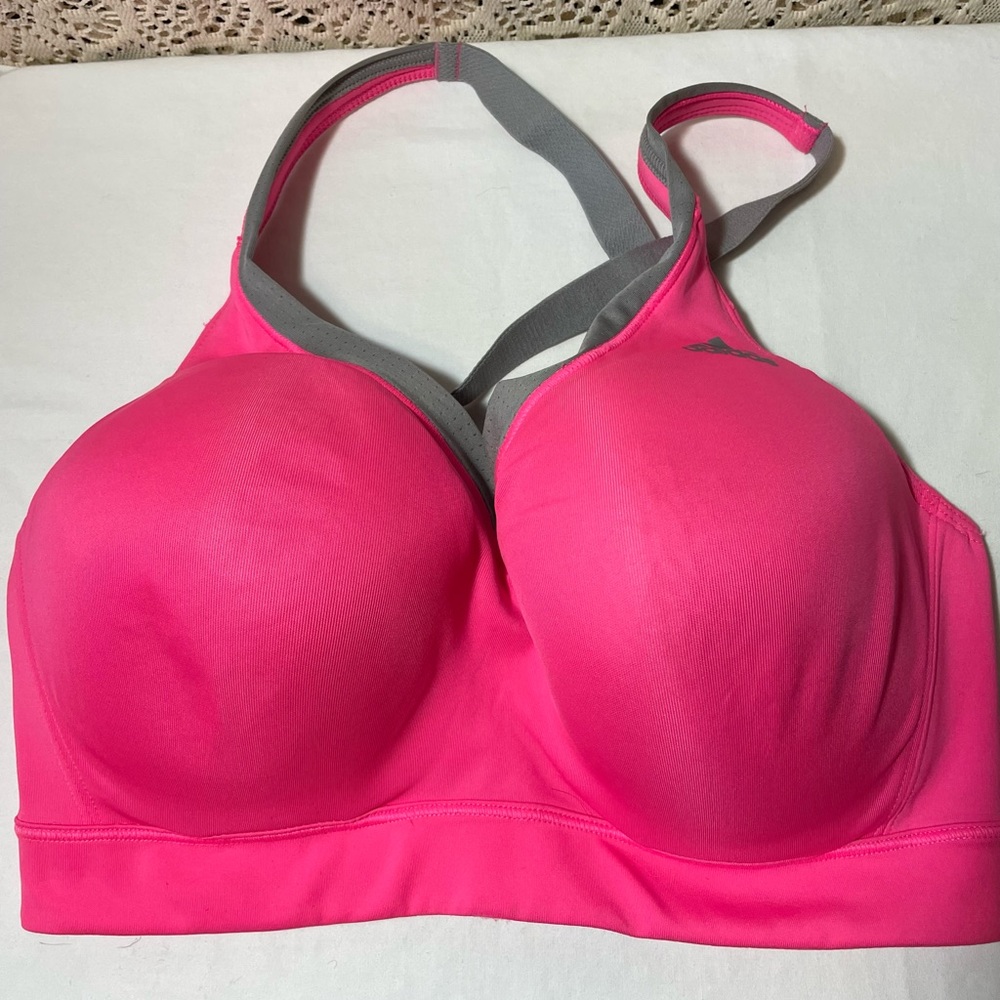 🔥Summer Final Sale 🔥 Adidas’s Pink/Gray Full Coverage Sports Bra